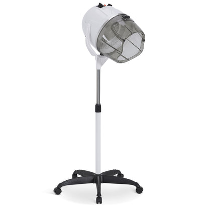 BarberPub 1300W Adjustable Hooded Floor Hair Bonnet Dryer Stand Up Rolling Base VHD08