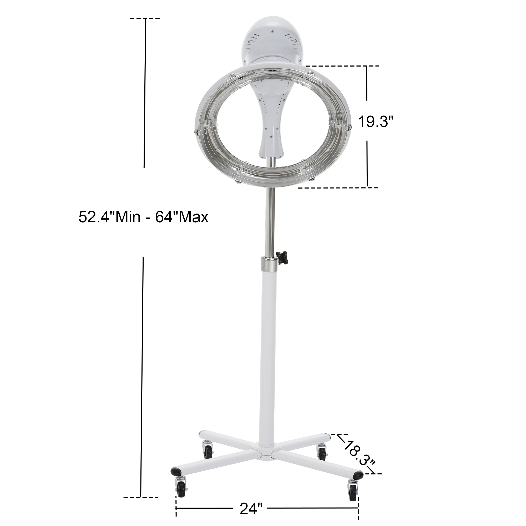 1100W Professional Salon Flying Disk Hair Dryer Processor with Adjustable Time, Temperature & Height HDP01