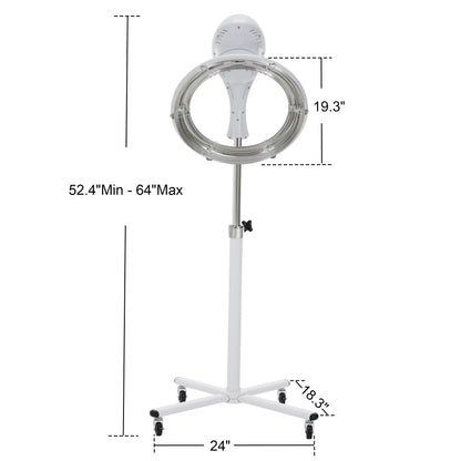 1100W Professional Salon Flying Disk Hair Dryer Processor with Adjustable Time, Temperature & Height HDP01