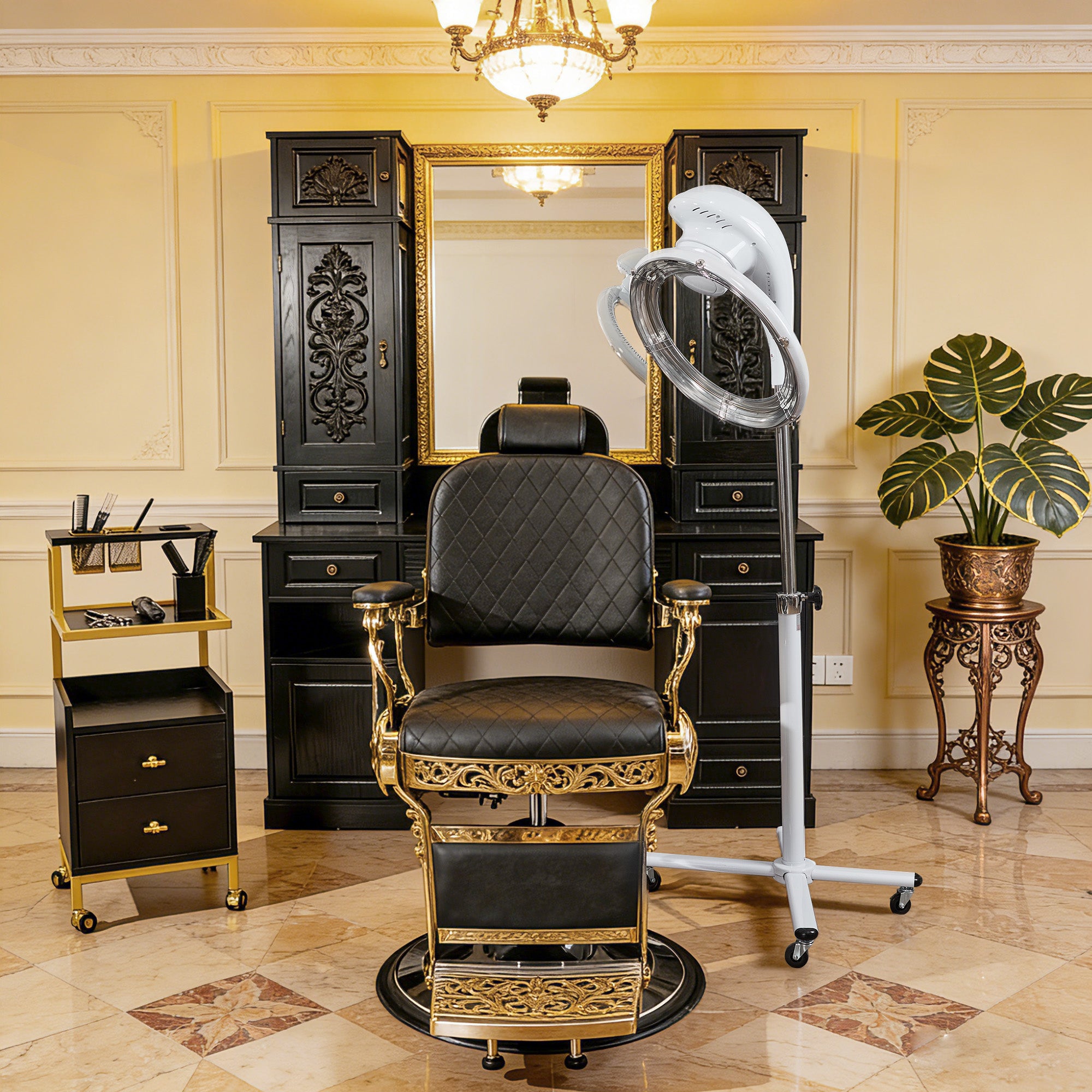 業務用　美容室 加温機 AGLEX BIRD理髪サロン 1100W Professional Salon Flying Disk Hair Dryer Processor with Adjusta