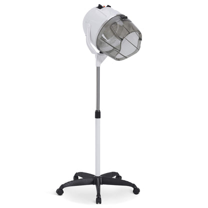 BarberPub 1300W Adjustable Hooded Floor Hair Bonnet Dryer Stand Up Rolling Base VHD08