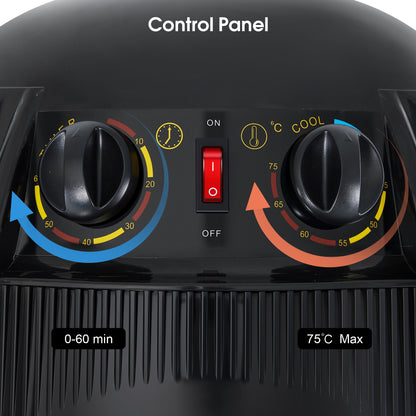 BarberPub 1300W Adjustable Hooded Floor Hair Bonnet Dryer Stand Up Rolling Base VHD08