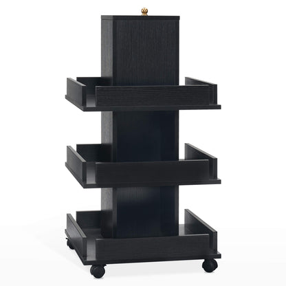 Multi-functional Storage Salon Trolley, Beauty 3-Tier Storage Equipment, Kitchen Trolley 2038