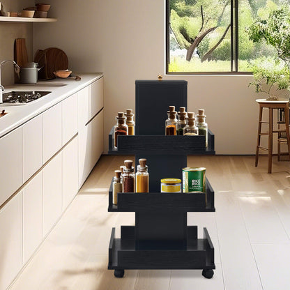 Multi-functional Storage Salon Trolley, Beauty 3-Tier Storage Equipment, Kitchen Trolley 2038