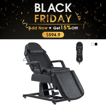 Electric Beauty Bed with 3 Motors, Tattoo Facial Bed for Esthetician , Massage Table for Client LW51