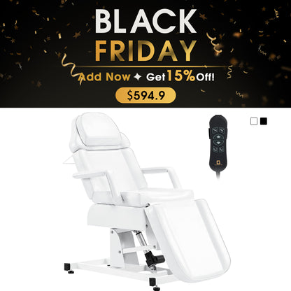 Electric Beauty Bed with 3 Motors, Tattoo Facial Bed for Esthetician , Massage Table for Client LW51