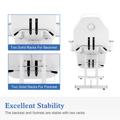 BarberPub Adjustable Tattoo Chair, Facial Chair for Client, 72 Inches Massage Table 0015