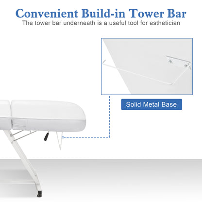 BarberPub Adjustable Tattoo Chair, Facial Chair for Client, 72 Inches Massage Table 0015