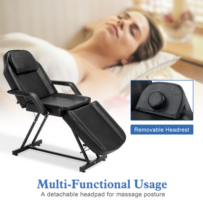 BarberPub Adjustable Tattoo Chair, Facial Chair for Client, 72 Inches Massage Table 0015