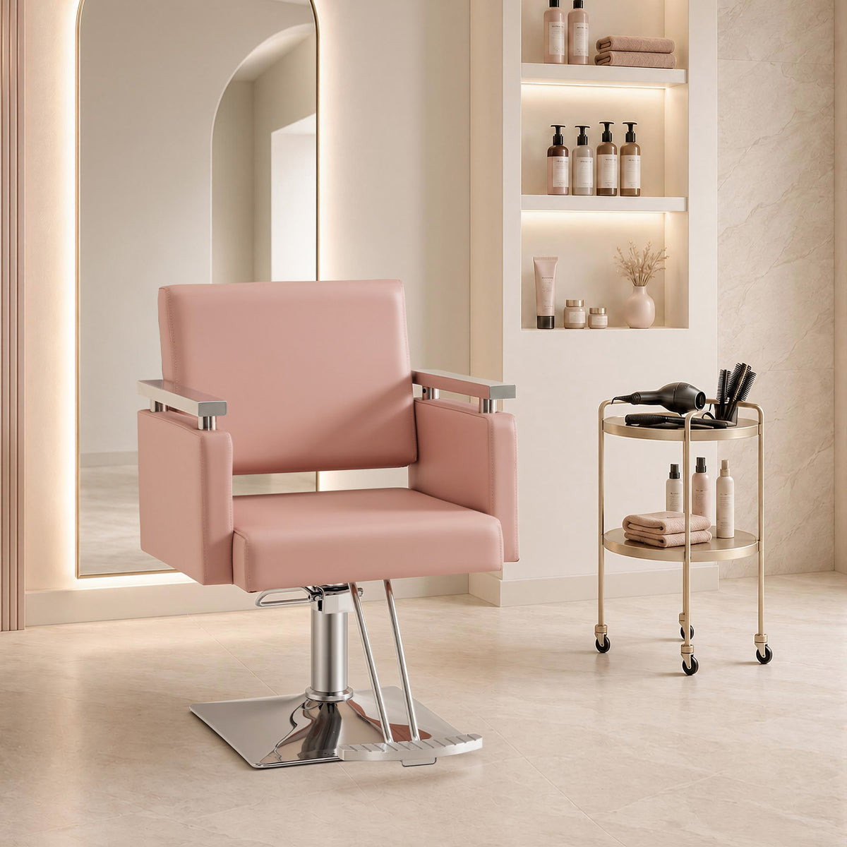 BarberPub Salon Chair, Styling Chair for Hair Stylist, Home Salon SPA Equipment 8808