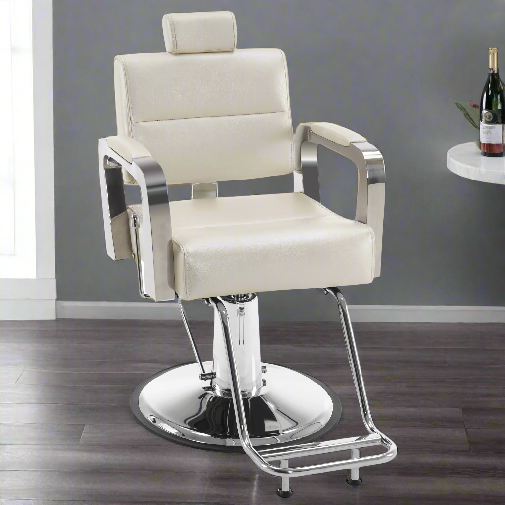 BarberPub Classic Barber Chair, Hair Styling Salon Reclining Swivel Hydraulic Chair 3127