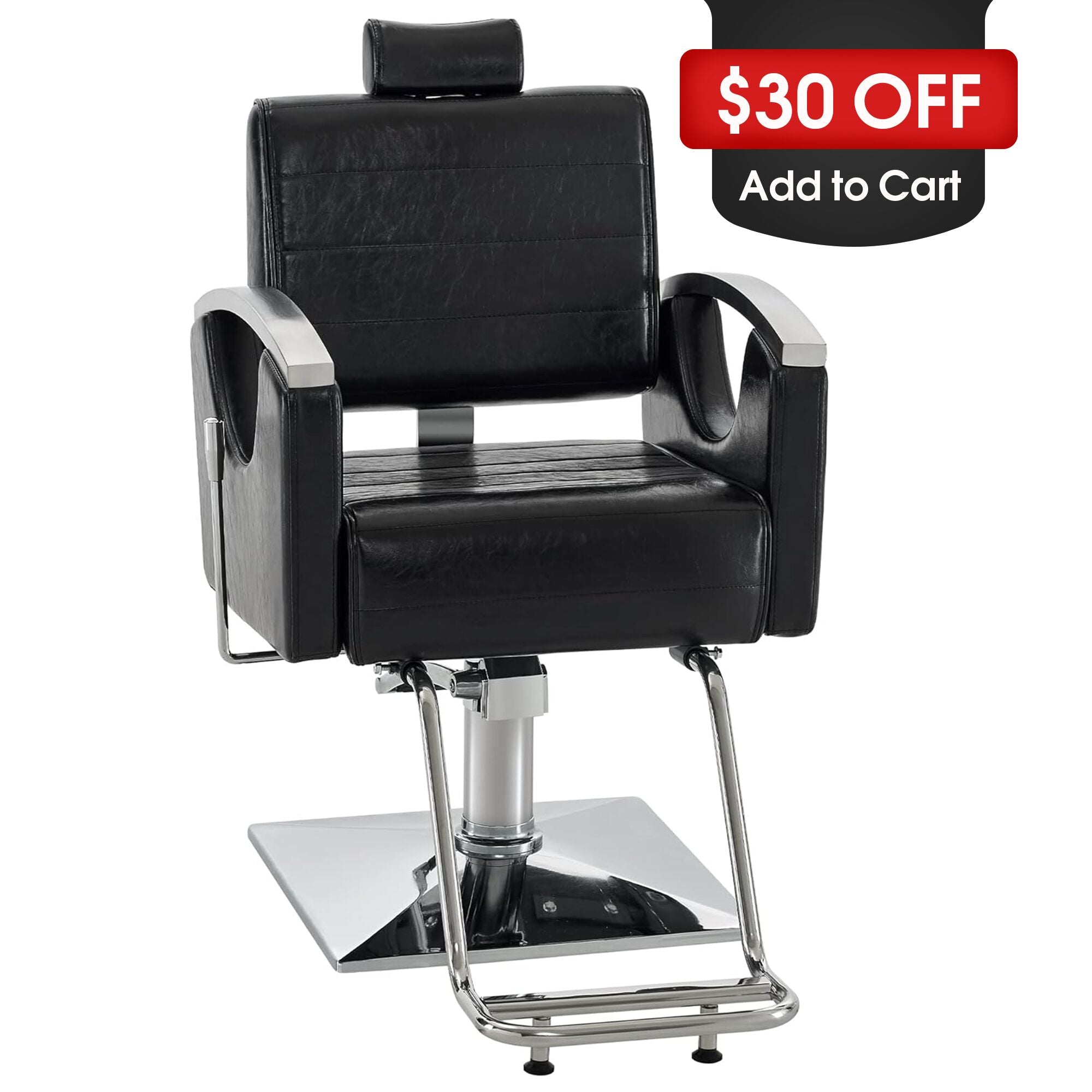 BarberPub Barber Chair for Barbershop,Reclining Salon Chair for Hair Stylist 9180