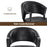 BarberPub Hydraulic Salon Chair, 360° Swivel Classic Modern Hair Styling Barber Chair, All Black Curved Wooden Hair Cutting Salon Beauty Spa Equipment 8517