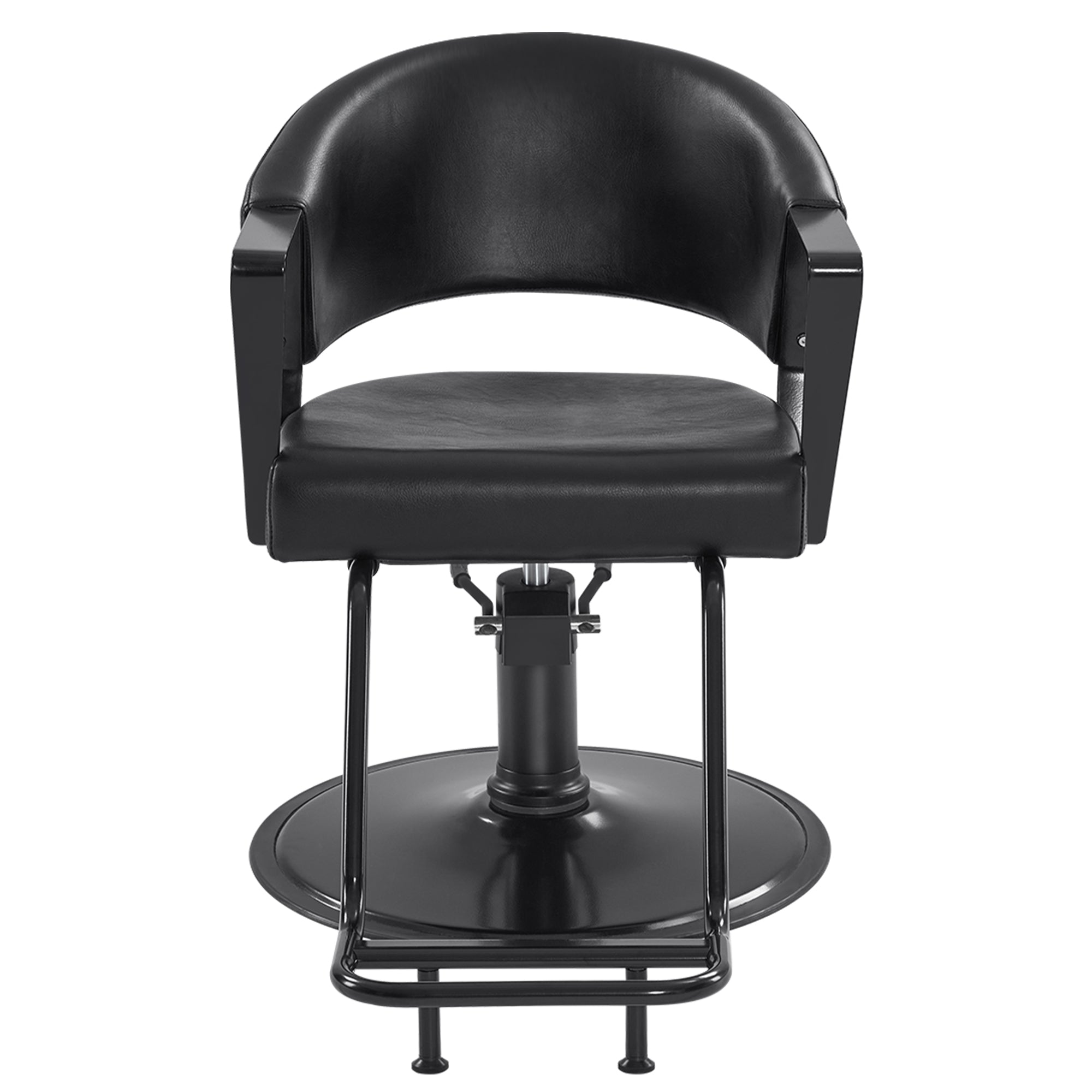 BarberPub Hydraulic Salon Chair, All Black 360° Swivel Hair Styling Chair 8517