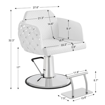 BarberPub Salon Chair for Hair Stylist, Styling Chair for Home Salon Barbershop 8609