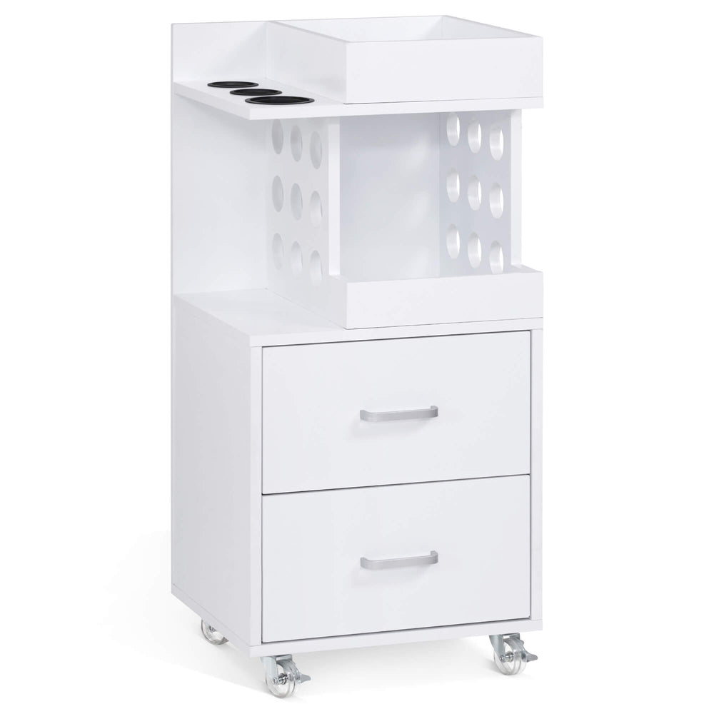 Salon Rolling Trolley with Pegboard, Hair Styling Utility Cart for Sto ...