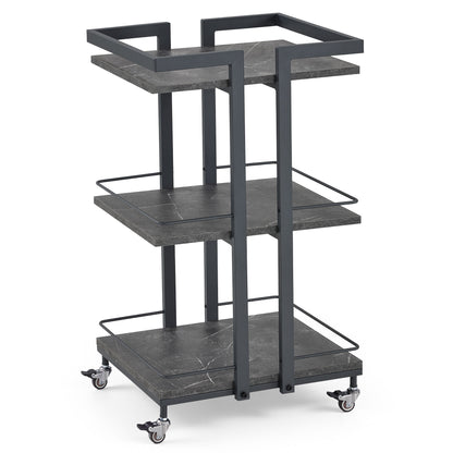 BarberPub Utility Manicure Trolley Multi-purpose Metal Rack Heavy-Duty Cart 2033