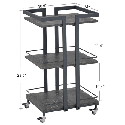 BarberPub Utility Manicure Trolley Multi-purpose Metal Rack Heavy-Duty Cart 2033