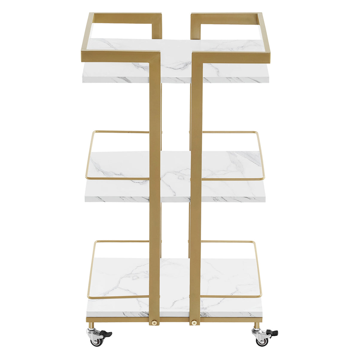 BarberPub Utility Manicure Trolley Multi-purpose Metal Rack Heavy-Duty Cart 2033