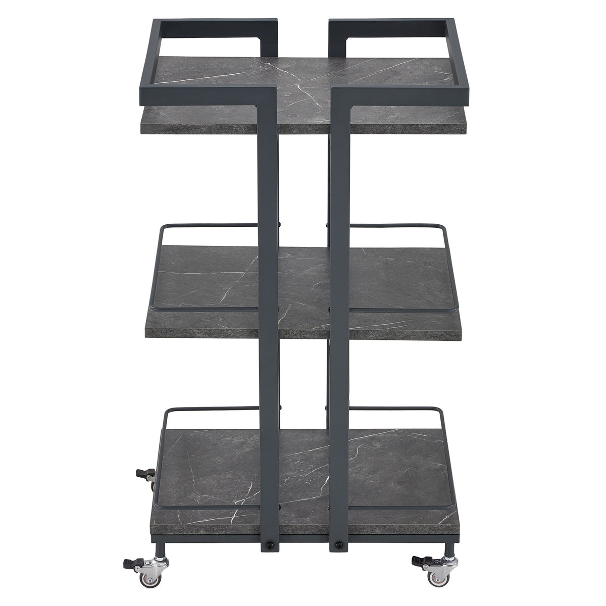 BarberPub Utility Manicure Trolley Multi-purpose Metal Rack Heavy-Duty Cart 2033