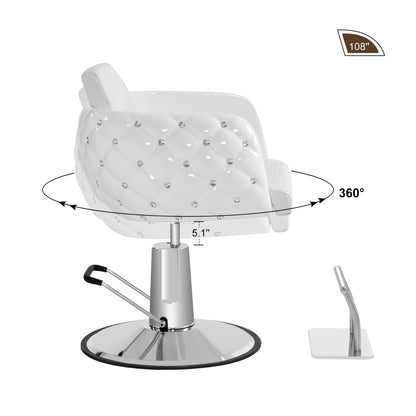 BarberPub Salon Chair for Hair Stylist, Styling Chair for Home Salon Barbershop 8609