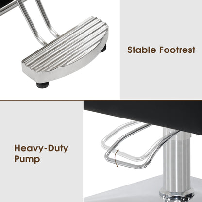 BarberPub Salon Chair for Hair Stylist, Hydraulic Barber Styling Chair Brown 3802