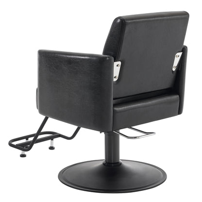 BarberPub Black Salon Chair, Barber Hydraulic Styling Chair for Hair Stylist 9412