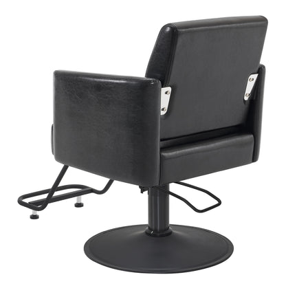 BarberPub Black Salon Chair, Barber Hydraulic Styling Chair for Hair Stylist 9412