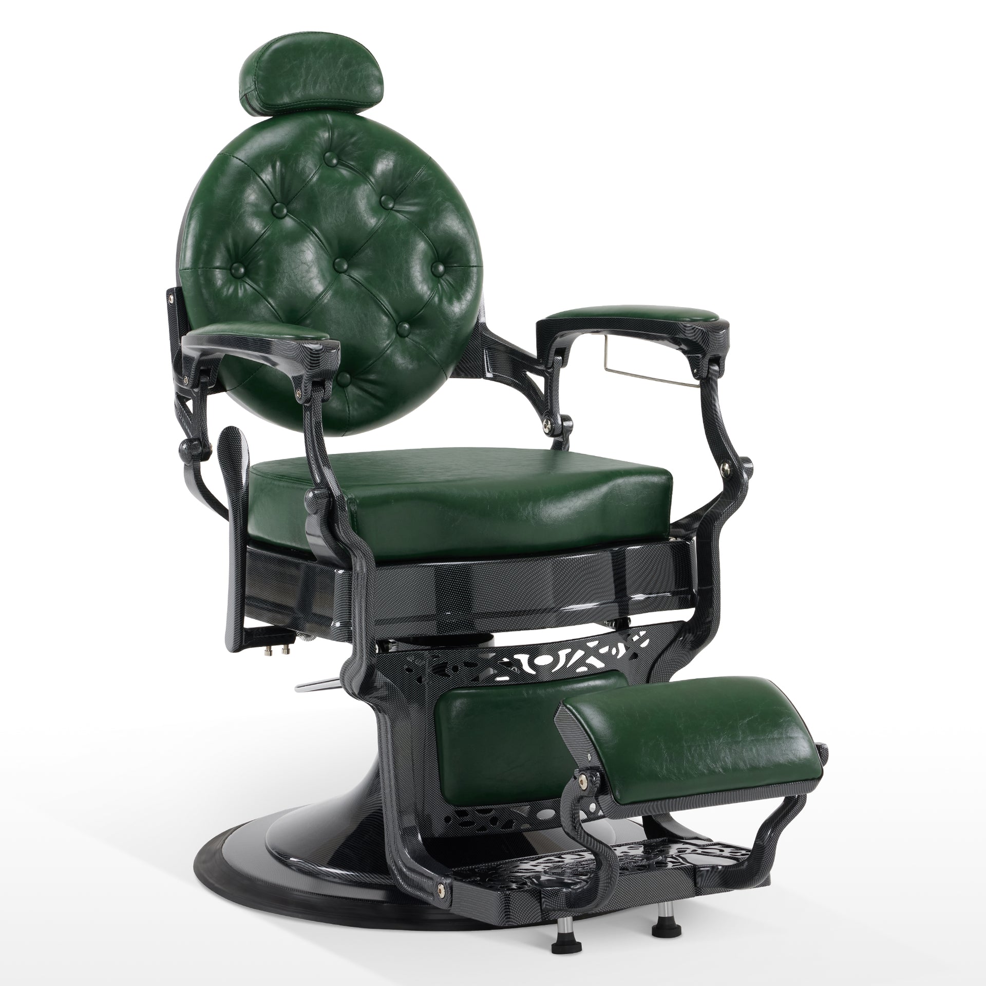 BarberPub Vintage Barber Chair for Hair Stylist, Reclining Styling Sal