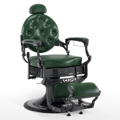 BarberPub Vintage Barber Chair for Hair Stylist, Reclining Styling Sal