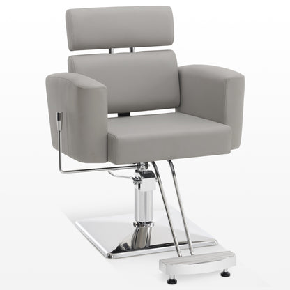 BarberPub Barber Salon Chair for Hair Stylist, Hydraulic Reclining Styling Chair 9410