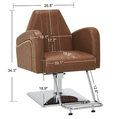 BarberPub Salon Chair, Hydraulic Styling Chair for Hair Stylist, Home Salon 9439