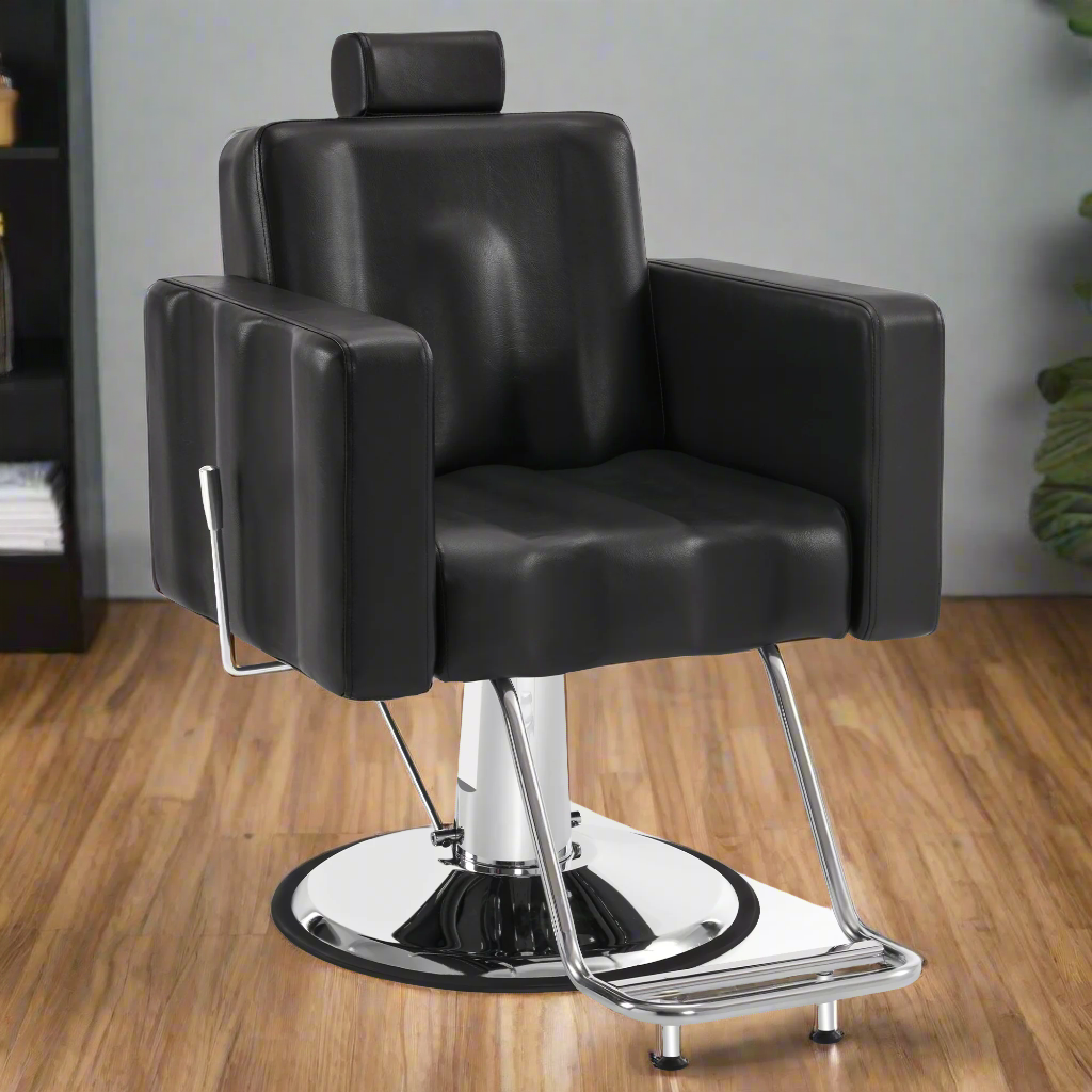 BarberPub Reclining Barber Chair, Hydraulic SPA Salon Chair for Hair Stylist 9523