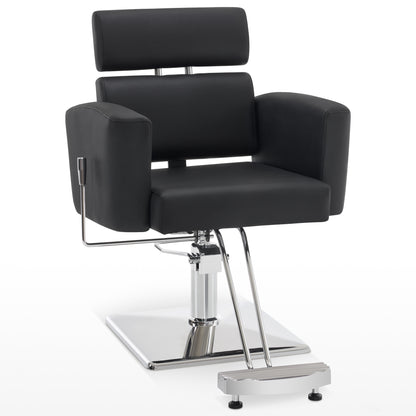 BarberPub Barber Salon Chair for Hair Stylist, Hydraulic Reclining Styling Chair 9410