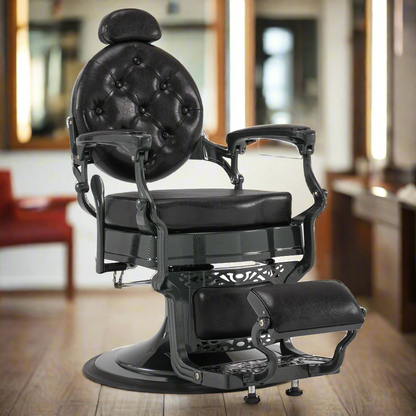 BarberPub Vintage Barber Chair for Hair Stylist, Reclining Styling Salon Chair 9457