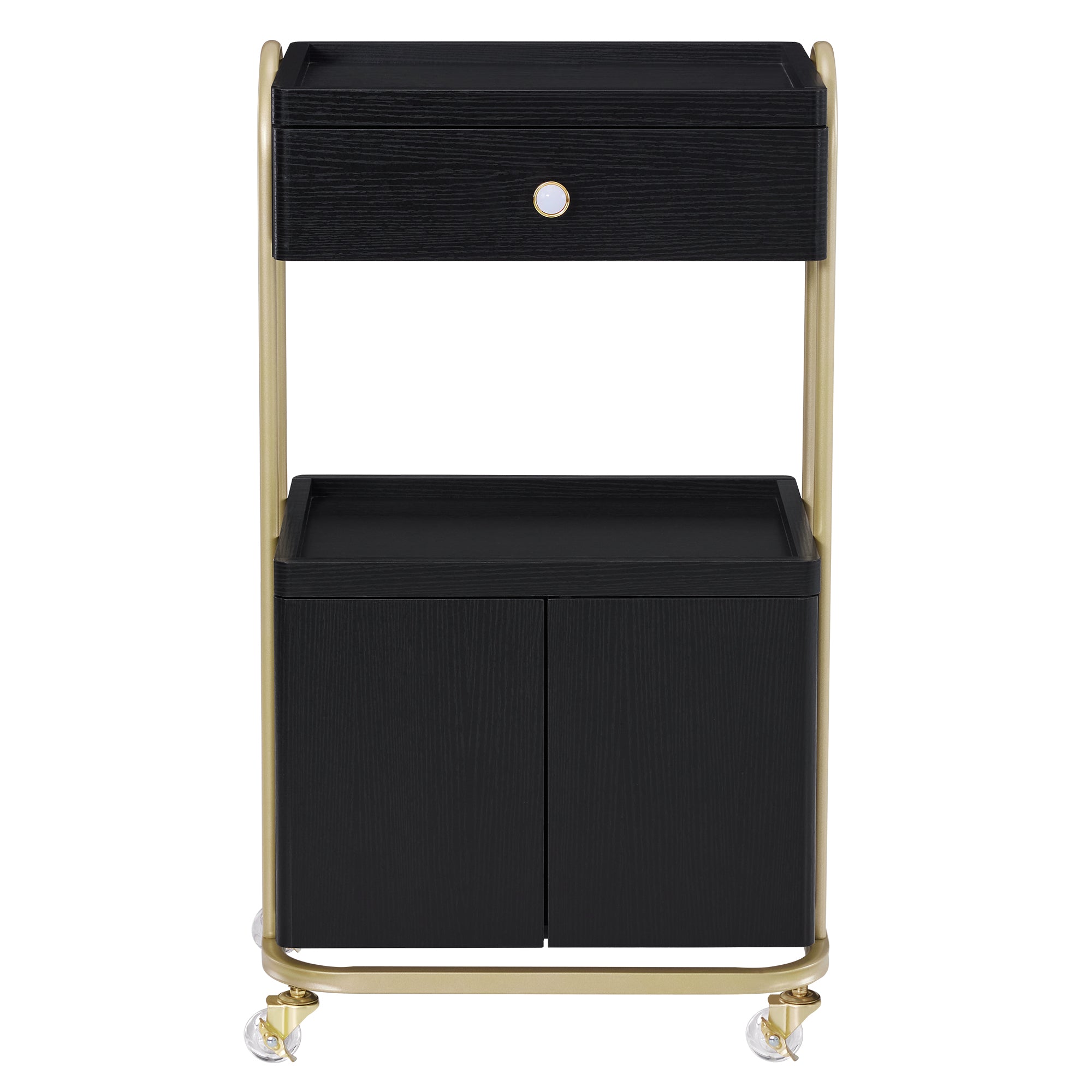 Salon SPA Rolling Trolley with Lockable Wheels, Barber Storage Cart for Storing Skin Cosmetics 2074