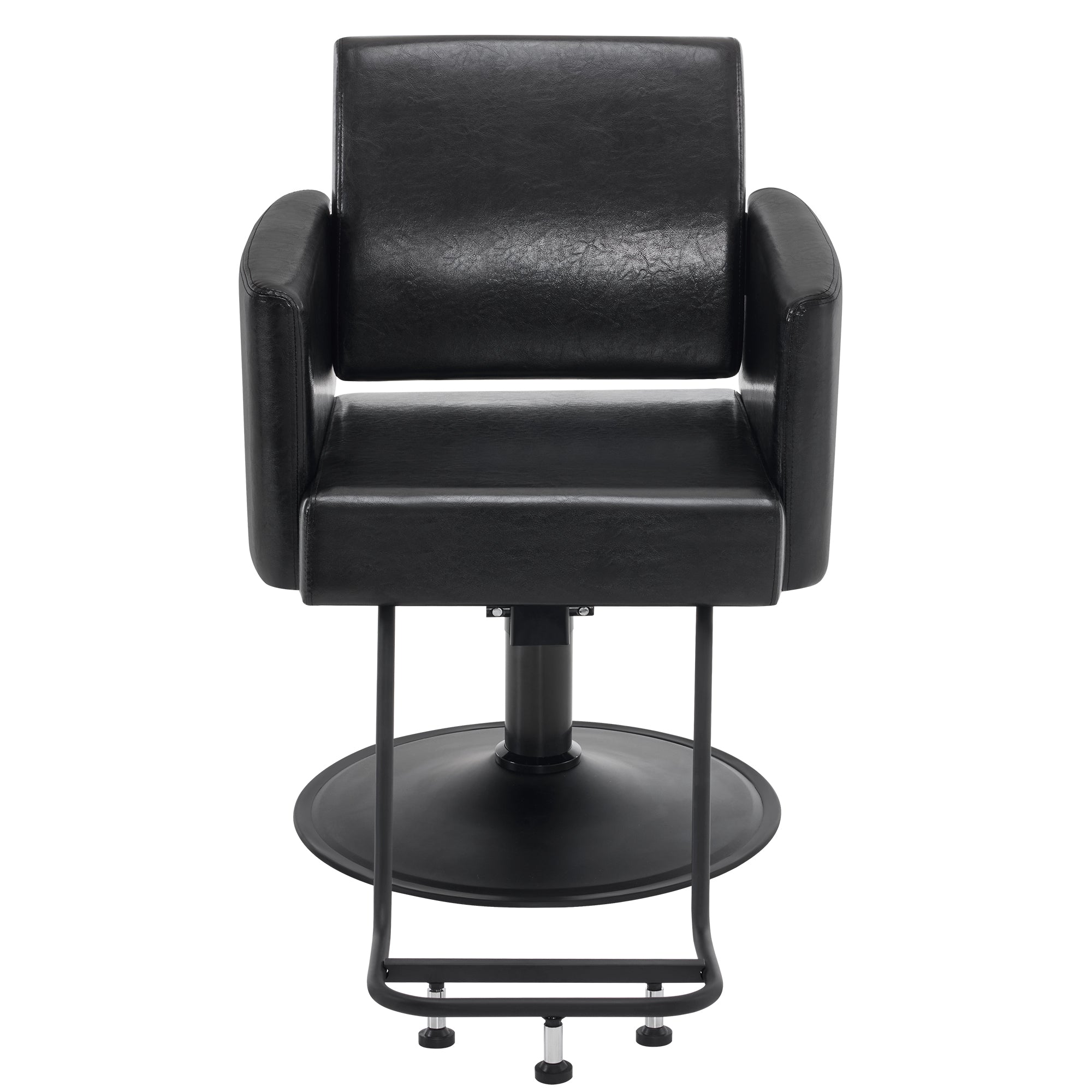 Black Salon store chair with stainless steel base