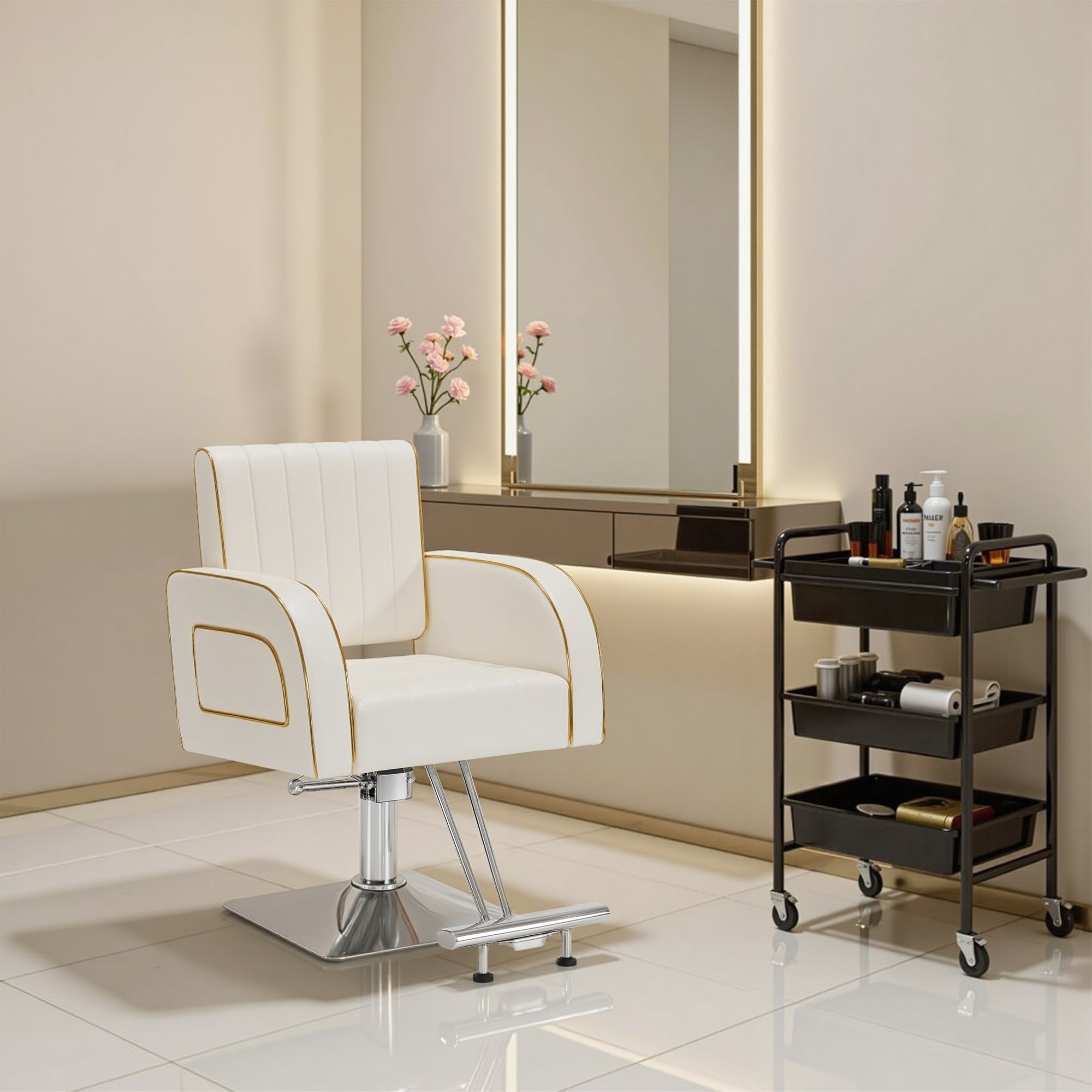 Salon Spa Barber Styling Chair, Classic Hydraulic Model for Pro Salons Use 8885