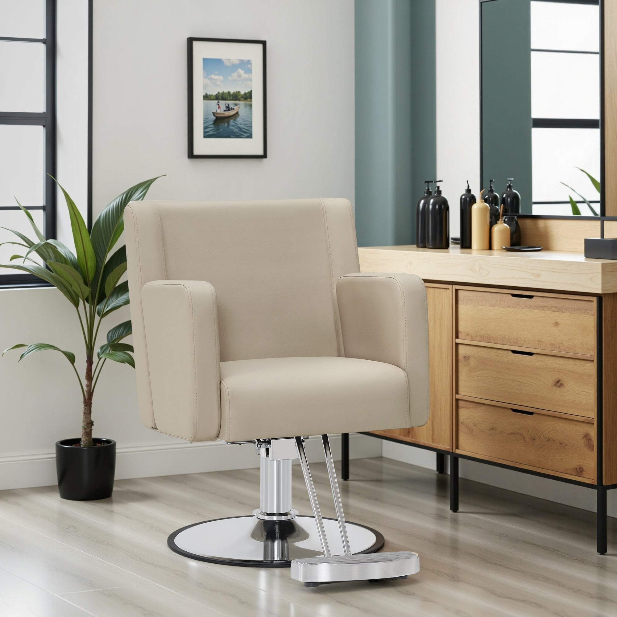 BarberPub Salon Chair for Hair Stylist, Hydraulic Barber Chair for Home Salon 9446