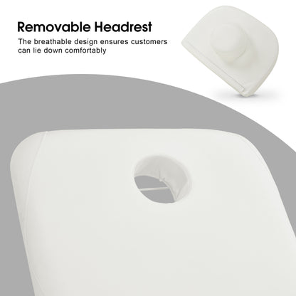 2 Motors Electric Facial Bed with Adjustable Height & Backrest, Rolling Message Tattoo Chair 2750