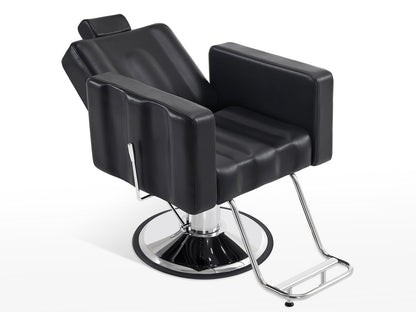 BarberPub Reclining Barber Chair, Hydraulic SPA Salon Chair for Hair Stylist 9523