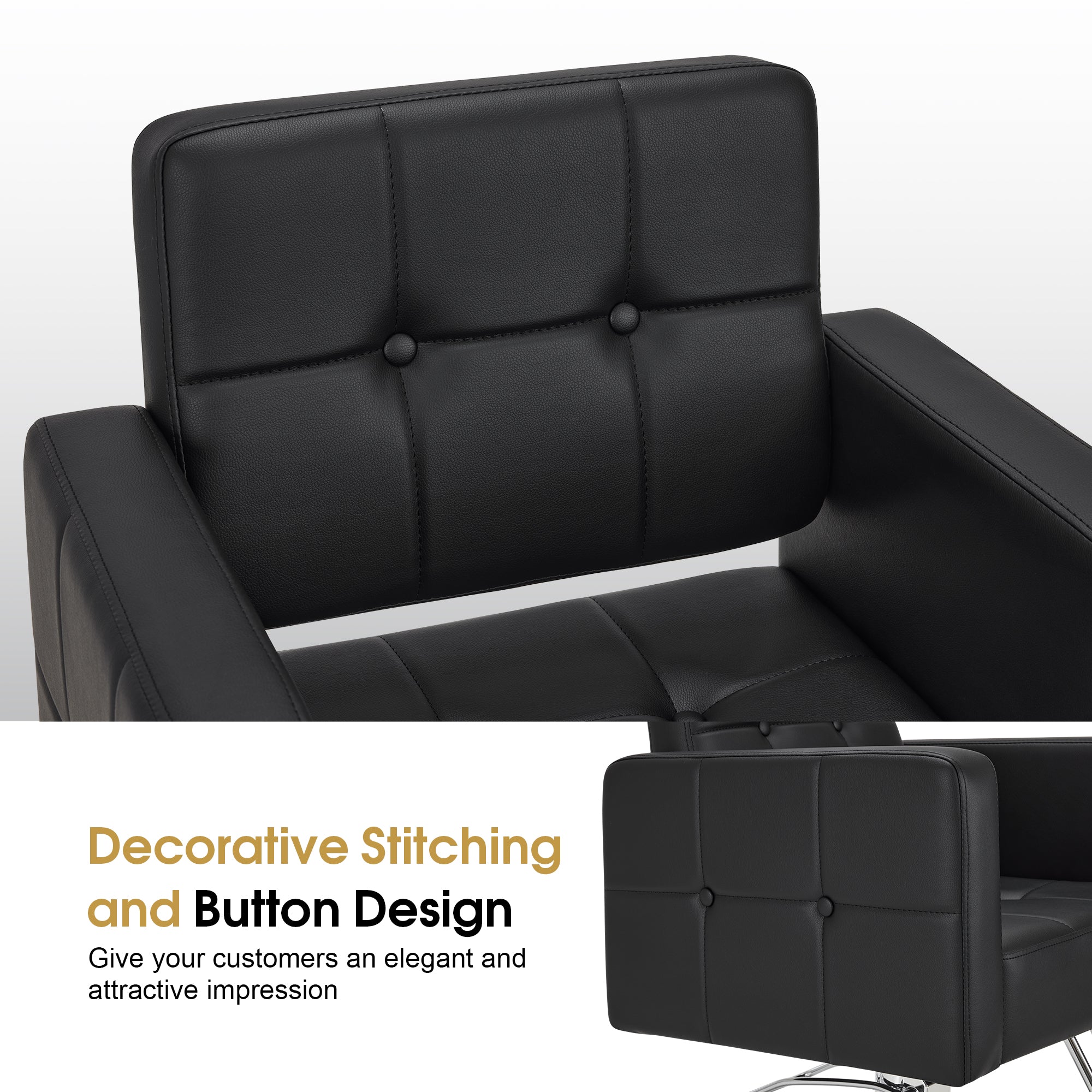 BarberPub Classic Hydraulic Styling Chair for Professionals, Barber Salon Chair 9468
