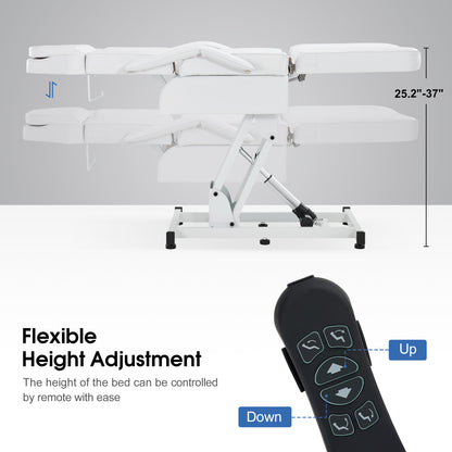 Electric Beauty Bed with 3 Motors, Tattoo Facial Bed for Esthetician , Massage Table for Client N2751