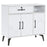 BarberPub Barber Station for Hair Stylist, Beauty Salon Storage Cabinet, Spa Equipment with 4 legs, Modern Utility Makeup Equipment, Styling Dressing Table 3163