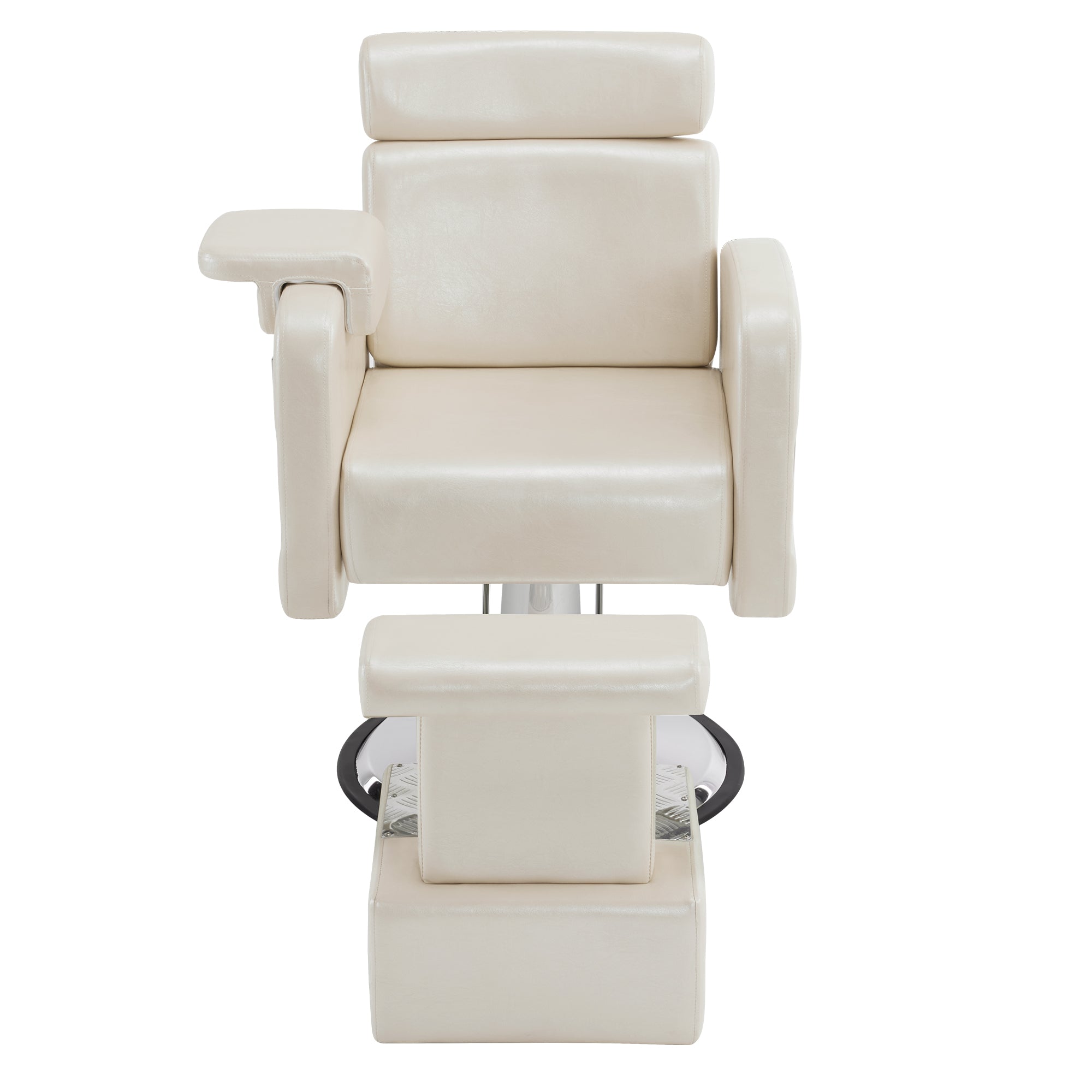 BarberPub Reclining Barber Chair with Ottoman,Swivel Salon Pedicure Chair 9511