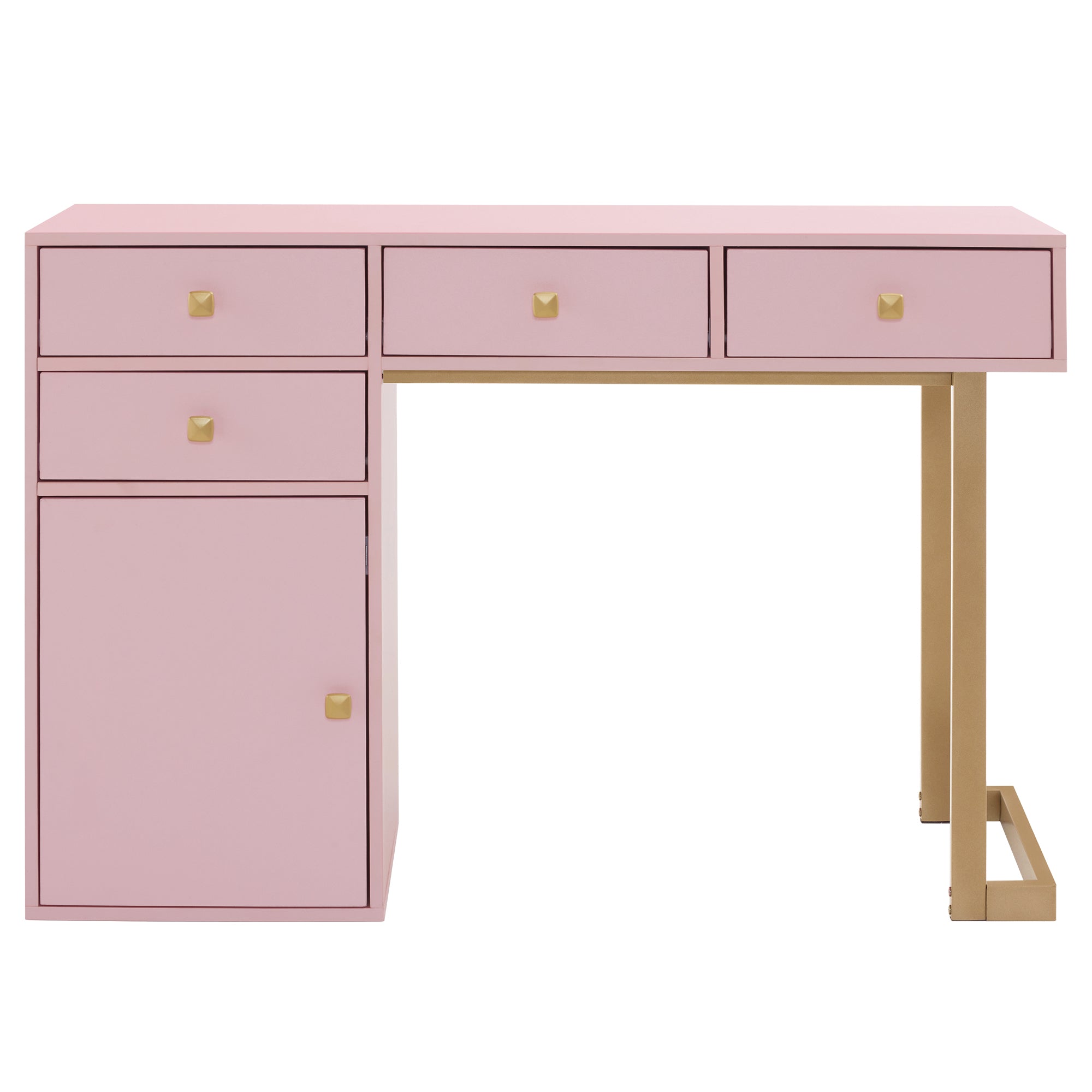 BarberPub Manicure Table with Drawers Nail Storage Desk with Display Open Area 2990
