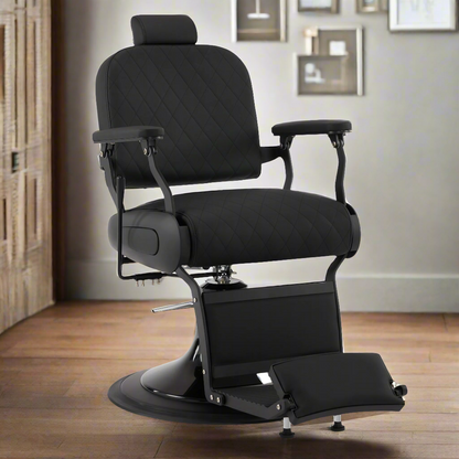 BarberPub All Purpose Barber Chair With Headrest, Reclining Swivel Salon Chair 9453