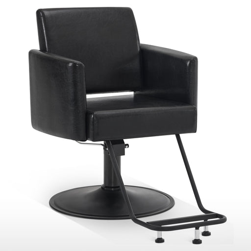 BarberPub Modern Salon Chair, All Black Barber Styling Chair for Hair Stylist, 440 Lbs Heavy Duty Hydraulic Pump, 360 Degrees Swivel, Beauty Spa chair Styling Equipment 9412