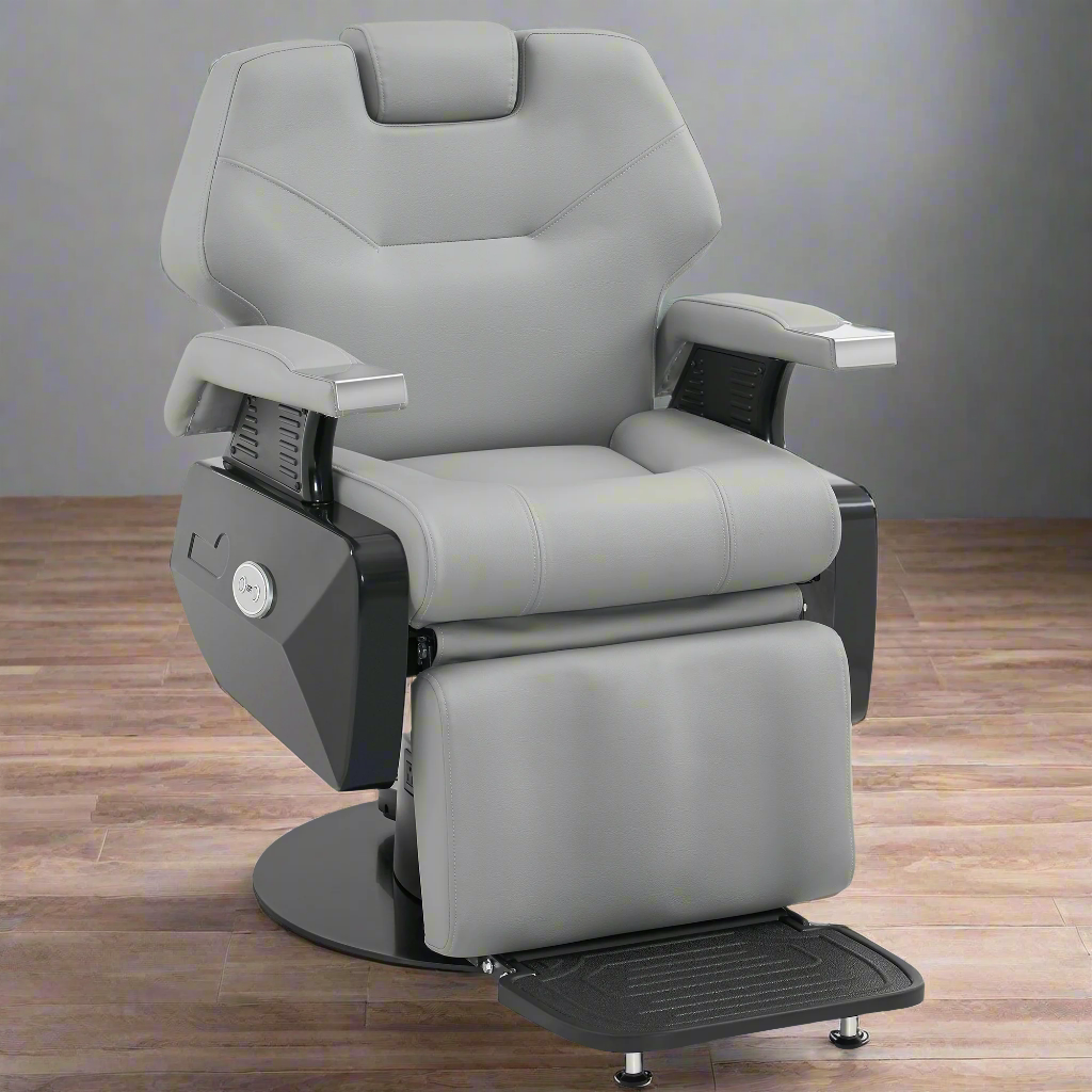 BarberPub Electric Barber Chair, Reclining Salon Styling Chair for Hair Stylist 9108