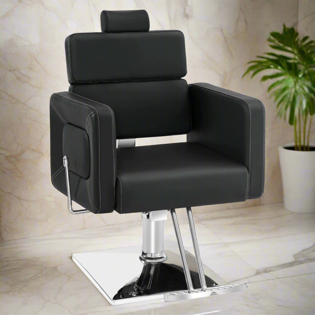 BarberPub Barber Chair, Reclining Hydraulic Salon Chair for Barbershop 2065